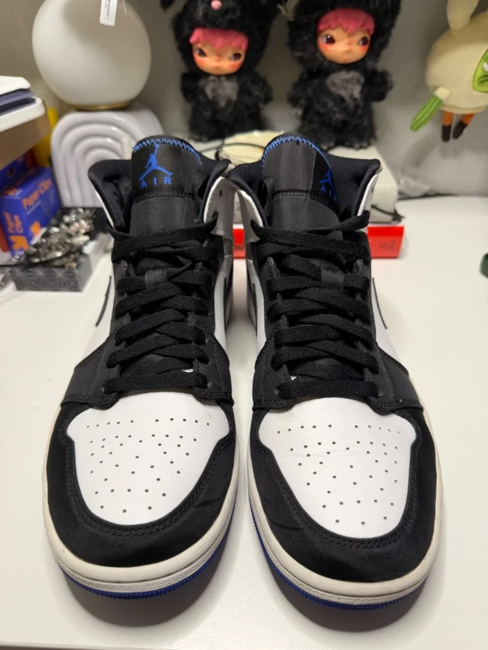 Nike Air Jordan 1 Mid Hyper Royal Black White Men’s 10 Sneakers w/ Box